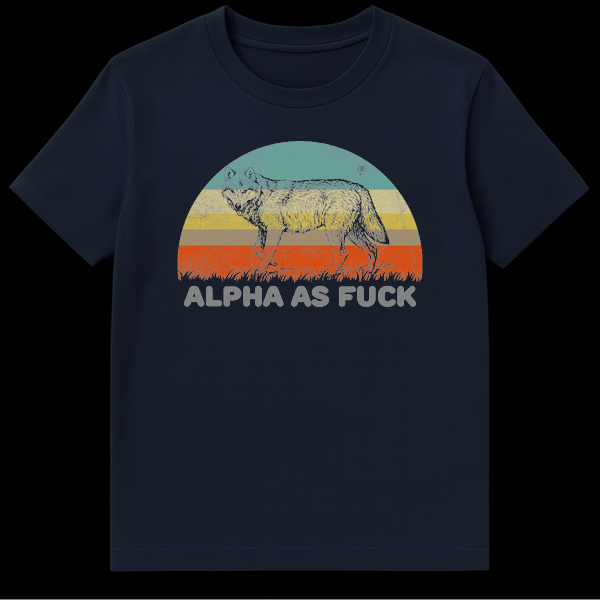 Funny Alpha Wolf Retro 80s Vintage Meme Humor T-Shirt – Tshirt GG